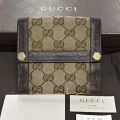 超良品‼️ グッチ　GUCCI 財布　二つ折り　折り財布　GGキャンバス　GG柄