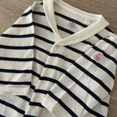 (60cm) PETIT BATEAU 長袖 ロンパース マリニエール