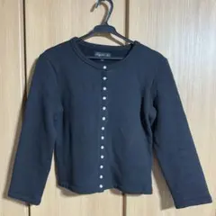 【美品】アニエスベー 裏起毛 スナップカーディガン ブラック