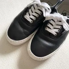 vans オーセンティック　レザー　ブラック　24.5cm
