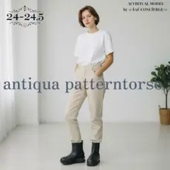 ꧁ アンティカ パターントルソ 未使用 エアソールサイドゴアショートブーツ 24