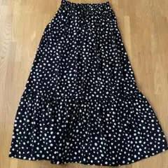 【美品】ROSE BUD ローズバッド　ドットフレアスカート 水玉ロングスカートのサムネイル
