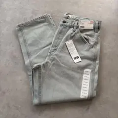 美品✨UNIQLO U ワイドフィット テーパード デニム 63Blue 33