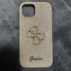 Guess ゴールド iPhone15ケース