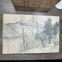 84...女神、カムイ利尻富士、流浪画家森春雄 令和6年作品、１０号 鉛筆画 山景色 10号、心霊利尻富士 流浪画家森春雄作画作品 - メルカリ