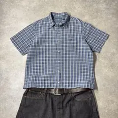 激渋 Ralph Lauren ラルフローレン 半袖チェックシャツ 短丈 - メルカリ