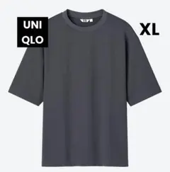 UNIQLO U エアリズムコットンオーバーサイズTシャツ/5分袖 グレー