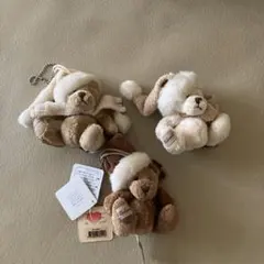 サンタのワンちゃんキーホルダー 3個セット