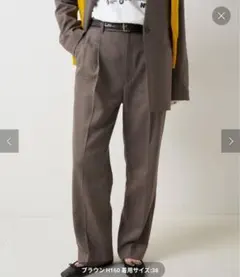 スピックアンドスパン　ダブルクロステーパードパンツ スラックス 34サイズ