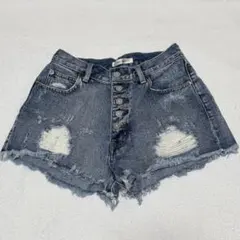 MOUSSY ダメージ加工 デニムショートパンツ サイズ2