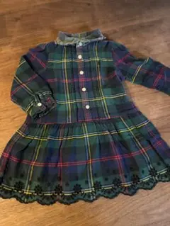 値下げ　POLO ラルフローレン　チェックワンピース&ブルマ　18M(85cm)