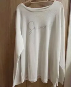 長袖 トップス ホワイト ラインストーン Mサイズ