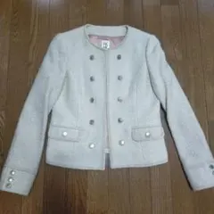 MKノーカラーツイードジャケット ベージュのサムネイル