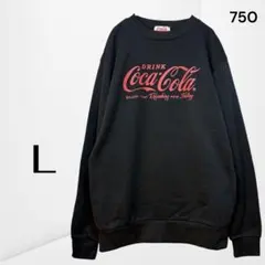【コカ・コーラ】 ロゴプリントスウェット 裏起毛ビッグシルエット（L）