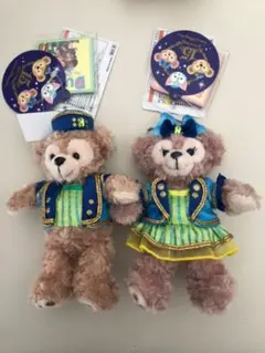 ダッフィー ・シェリーメイ 15周年　ぬいぐるみバッジ