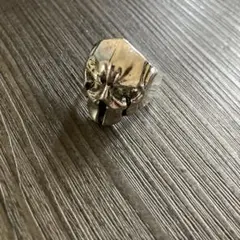 ま*る様 【1950】新品 アメカジ スカルデザイン シルバー調 リング 24号