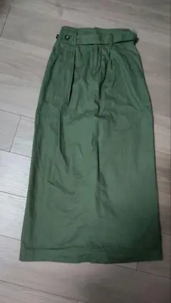 オリーブグリーン コットン タイトスカート