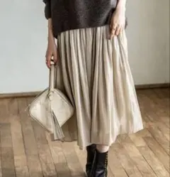 Loungedress シャイニーギャザーロングスカートのサムネイル