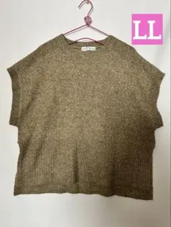 しまむら　SEASON REASON 切り替えフレンチベスト　モカ　LL