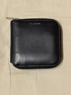 訳あり】Acne Studios カードホルダーブラック レザー ジップ 財布