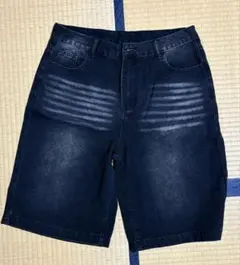 デニムショートパンツ XL ダークブルー