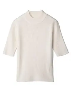 GRL 白 ホワイト 半袖 ニットトップス