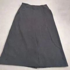 ユニクロ　Mサイズ　 ダークグレー ブラッシュドジャージーナロースカート