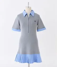 NICE CLAUPドッキングプリーツミニワンピース