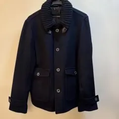 BEAMS HEART ネイビー ウールドンキー襟コート