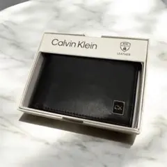 Calvin Klein カルバンクライン折財布 ブラック 二つ折り シンプル