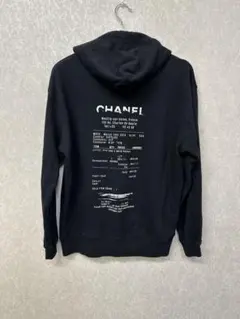 値下げ　黒 パーカー account フーディー ブラック ブランド風ロゴ 6