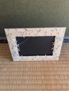 花と葉の装飾フォトフレーム