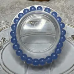 青色天然石ビーズブレスレット