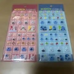 SUNSUN キャラクターシール 2シートセット