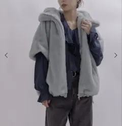 Eimee Law ミンクファー スタンドネックショートコート