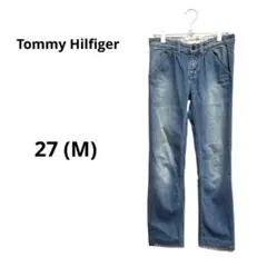 美品 トミーヒルフィガー デニム ジーンズ ストレート ブルー カジュアル M