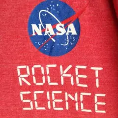 【ACTIVE】NASA ROCKET SCIENCE丸胴Tシャツ 赤　サイズL