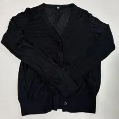 UNIQLO ユニクロ Vネック カーディガン ブラック Lサイズ 薄手