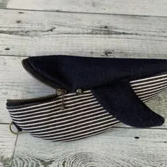 くじらポーチ★ハンドメイド（岡山の児島デニム）