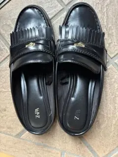 新品:ZARA フリンジ付きヒールローファー 37、24cm - メルカリ