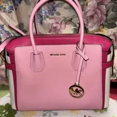 未使用品　MICHAEL KORS ピンク ホワイト ハンドバッグ
