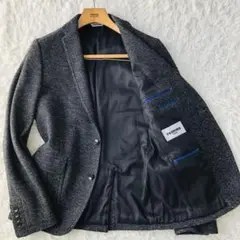 【高級】renoma テーラードジャケット ウール混 グレー 秋冬 Lサイズ