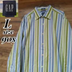 【好配色】90’s OLD GAP 　オールドキャップ　マルチカラーシャツ