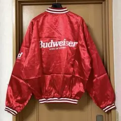 Used バドワイザーナイロンサテンロゴジャケット/フリーサイズ／古着 