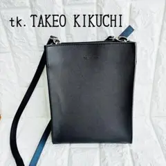 tk. TAKEO KIKUCHI スクエアショルダーバッグ ブラック/ブルー