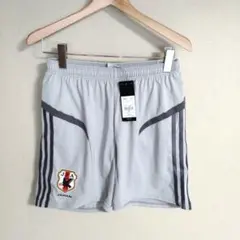 【新品タグ付】アディダス　メンズ　ロゴプリント　ハーフパンツ　グレー　Lのサムネイル