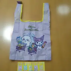 ちいかわ×サンリオキャラクターズ エコバッグ　モモンガ✕クロミ