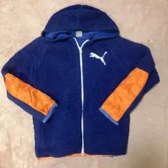 PUMA フリースジャケット ネイビー/オレンジ
