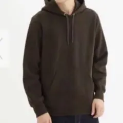 UNIQLO ダークブラウン フード付きパーカー Lサイズ