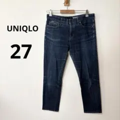 UNIQLO 27 ブルー ボーイフレンドスリムフィットジーンズ　アンクル丈のサムネイル